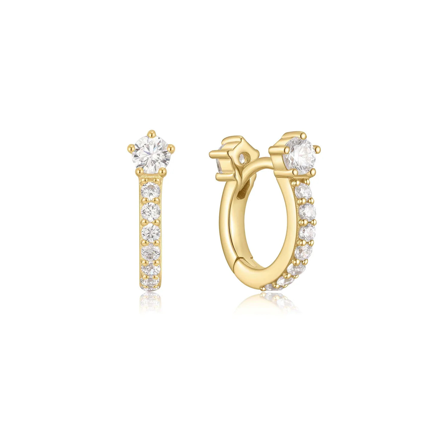 MELODIC STAR HUGGIE HOOP EARRINGS