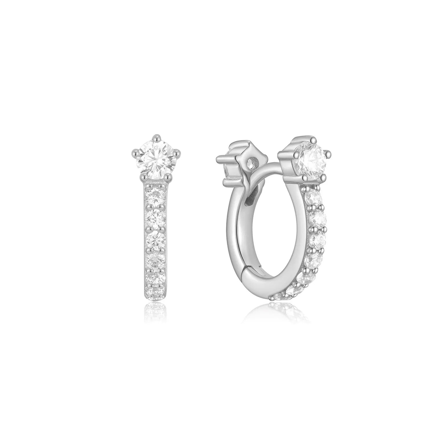 MELODIC STAR HUGGIE HOOP EARRINGS