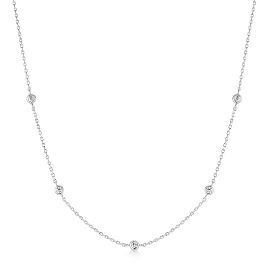 STAR BEZEL-SET STATION NECKLACE