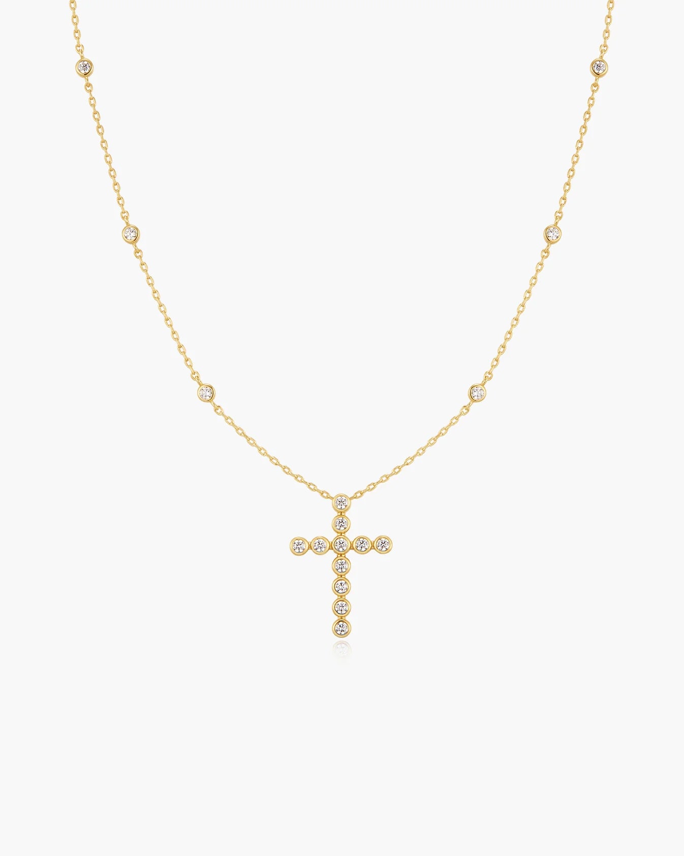 WANDERER STATION NECKLACE WITH CROSS PENDANT