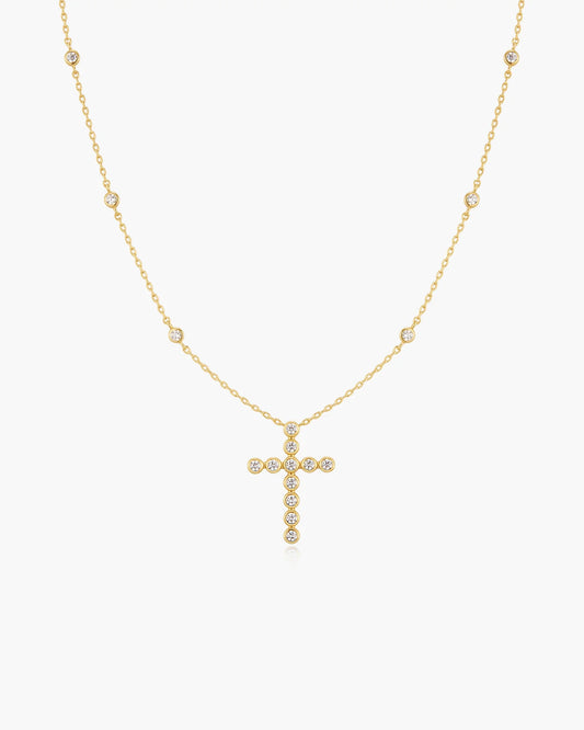 WANDERER STATION NECKLACE WITH CROSS PENDANT