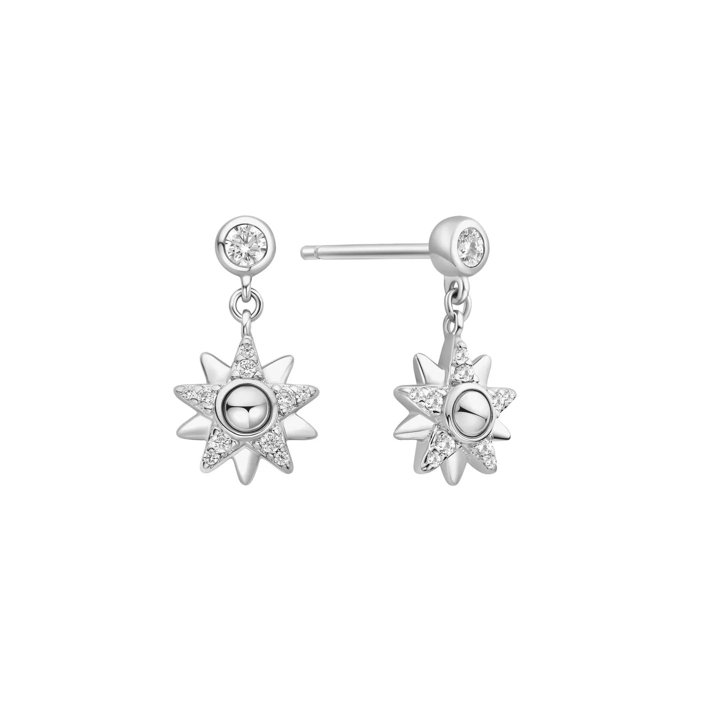 STAR SUNBURST DANGLE EARRINGS