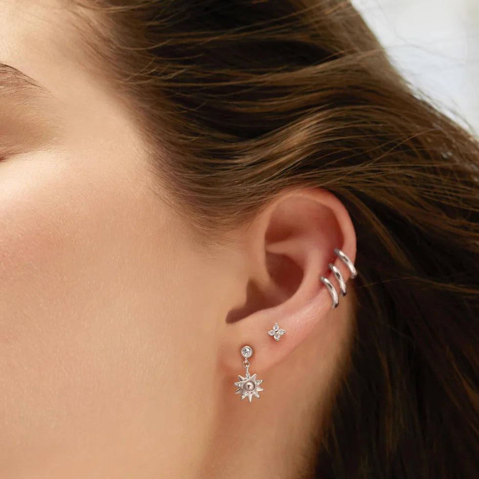 STAR SUNBURST DANGLE EARRINGS