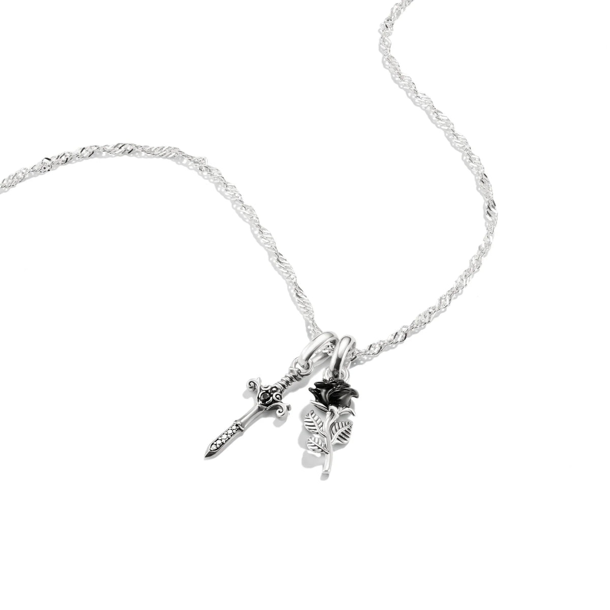 SWORD AND ROSE NECKLACE