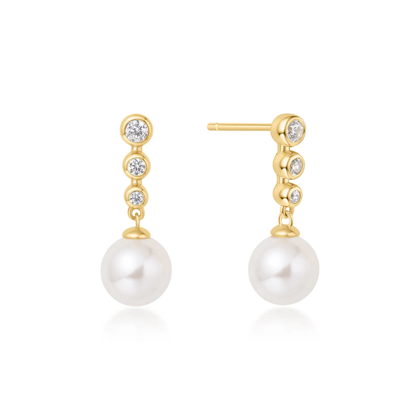 DAINTY PEARL DROP STUDS