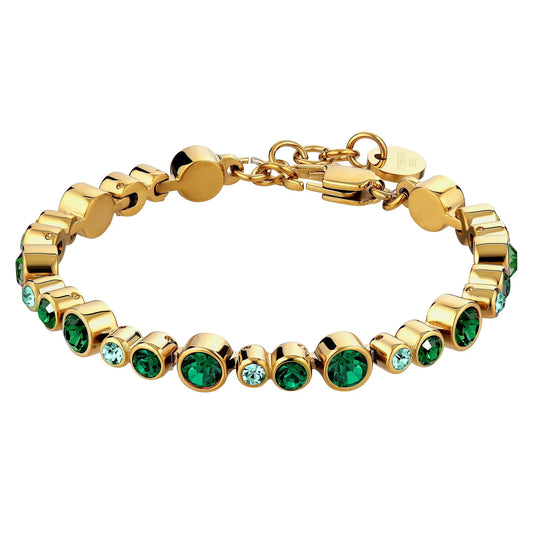 TERESIA SHINY GOLD EMERALD GREEN MIX BRACELET