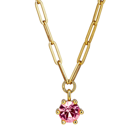 TESSA SHINY GOLD ROSE NECKLACE