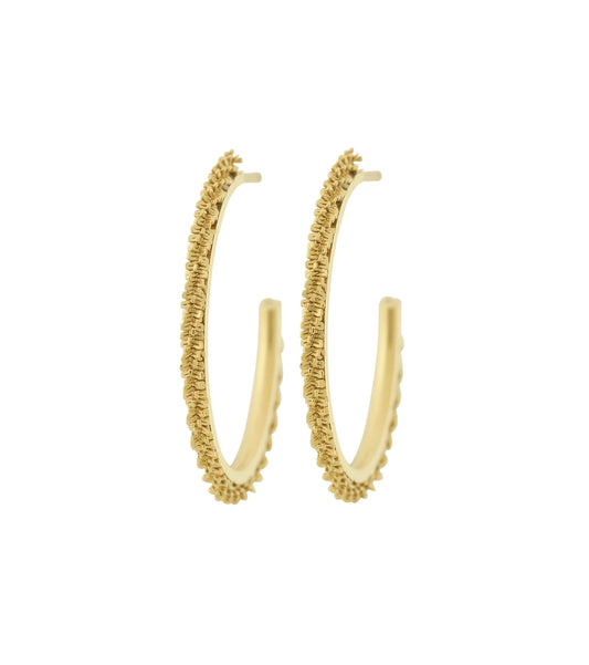 TINSEL THIN CREOLE EARRINGS SMALL