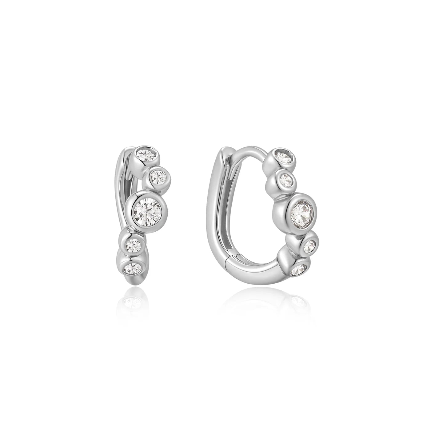LUNA SMALL TIDE HUGGIE HOOP EARRINGS