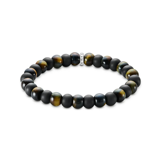 REBEL OBSIDIAN AND TIGERS EYE BEAD