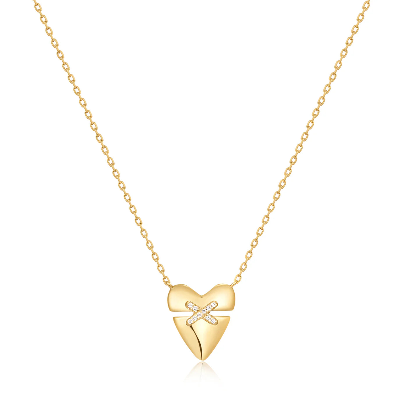 TWINKLE HEART KISS PAVE NECKLACE