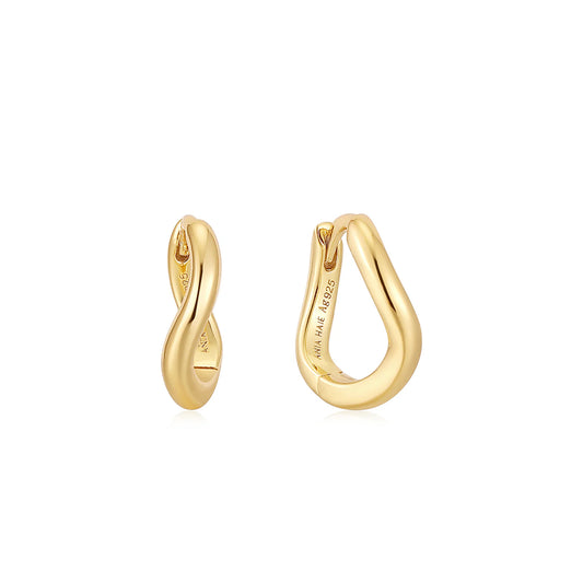 POP TWIST HUGGIE HOOP EARRINGS