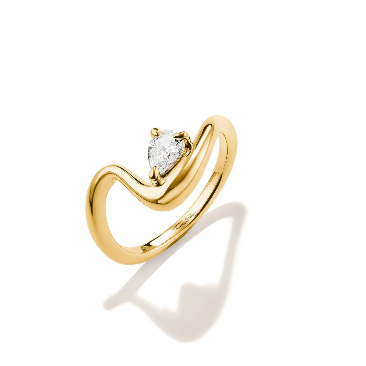 FLUID TEARDROP WAVE RING