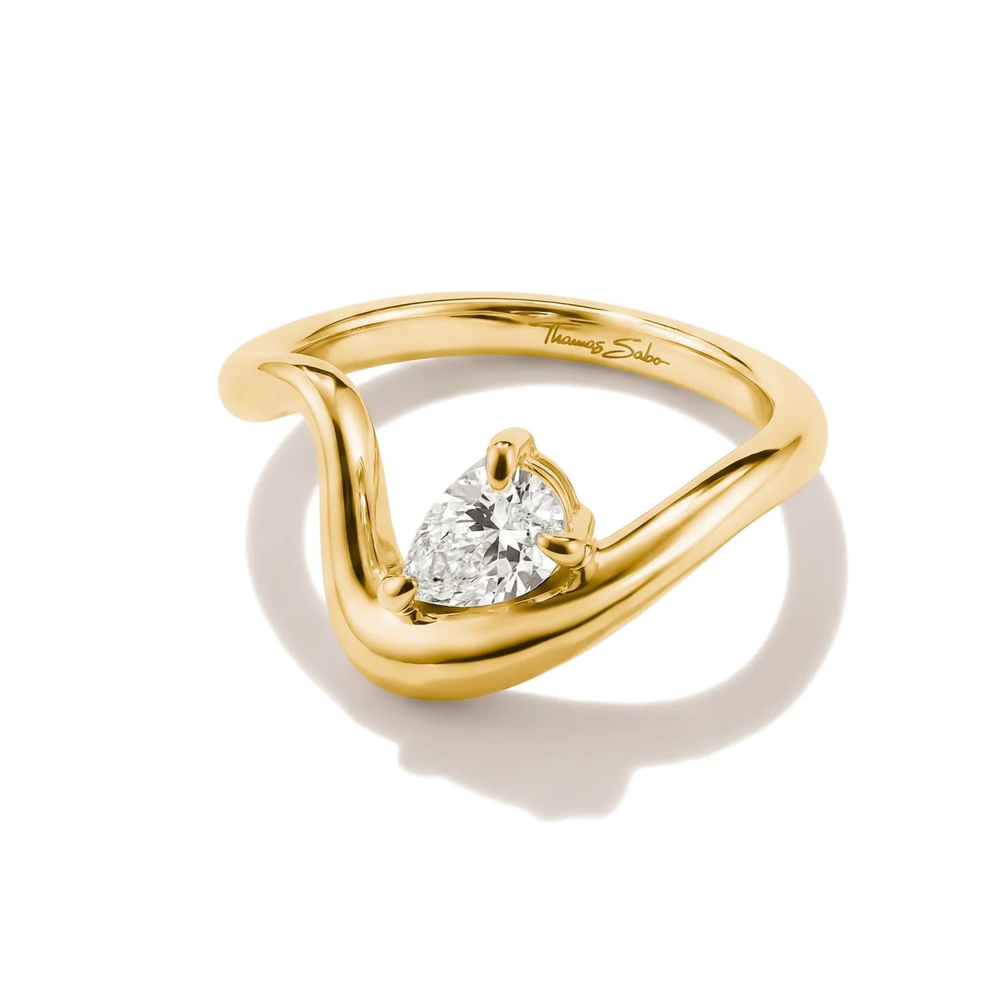 FLUID TEARDROP WAVE RING