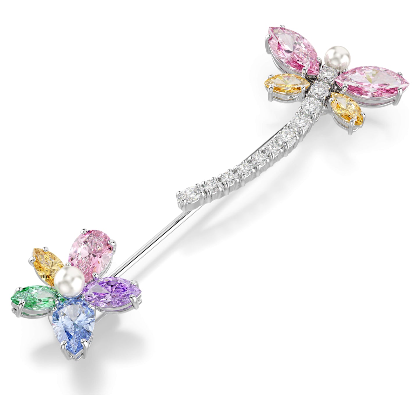 ARIANA GRANDE X BROOCH DRAGONFLY - MULTICOLOURED, RHODIUM