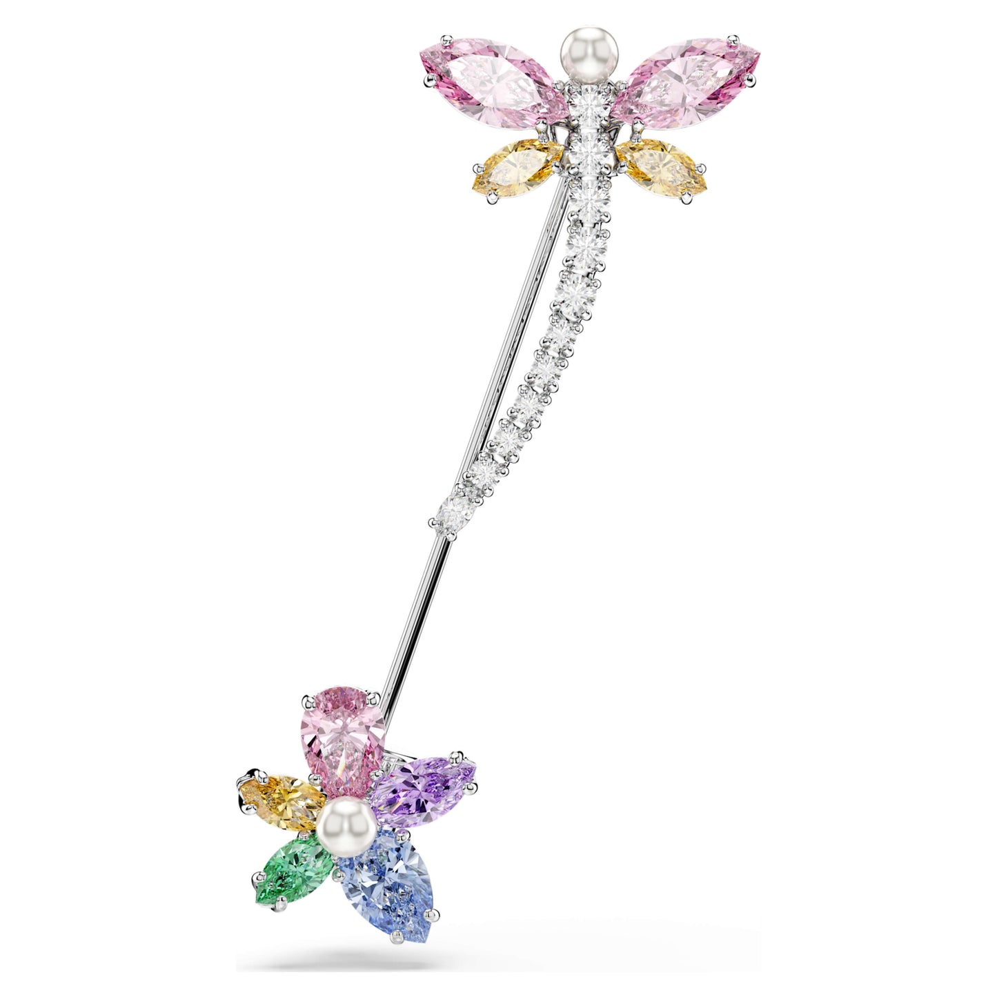 ARIANA GRANDE X BROOCH DRAGONFLY - MULTICOLOURED, RHODIUM