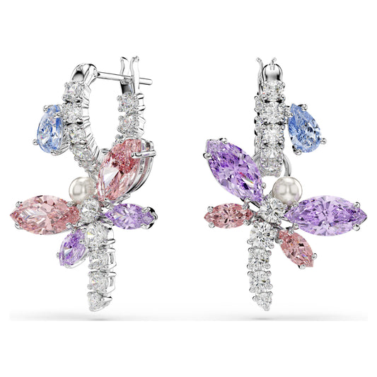 ARIANA GRANDE X DROP EARRINGS DRAGONFLY - MULTICOLOURED, RHODIUM