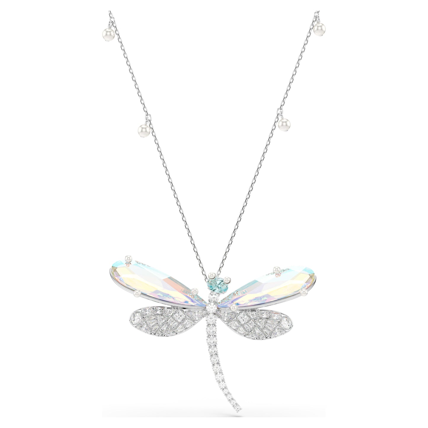 ARIANA GRANDE X PENDANT & BROACH DRAGONFLY - WHITE, RHODIUM