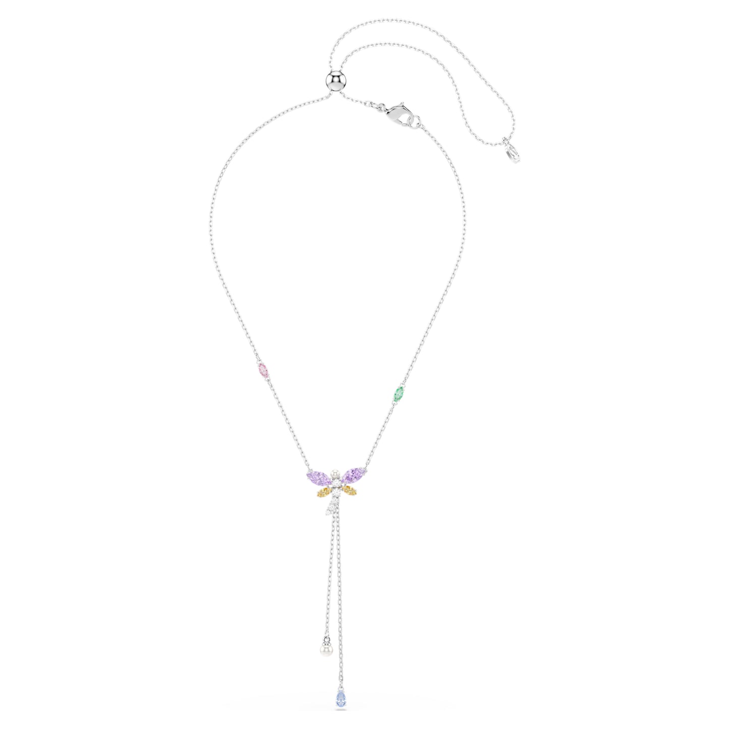 ARIANA GRANDE X Y NECKLACE DRAGONFLY - MULTICOLOURED, RHODIUM