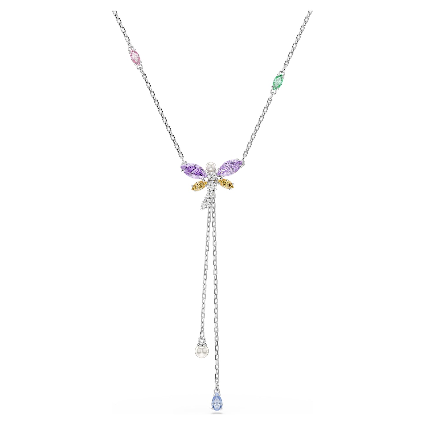 ARIANA GRANDE X Y NECKLACE DRAGONFLY - MULTICOLOURED, RHODIUM