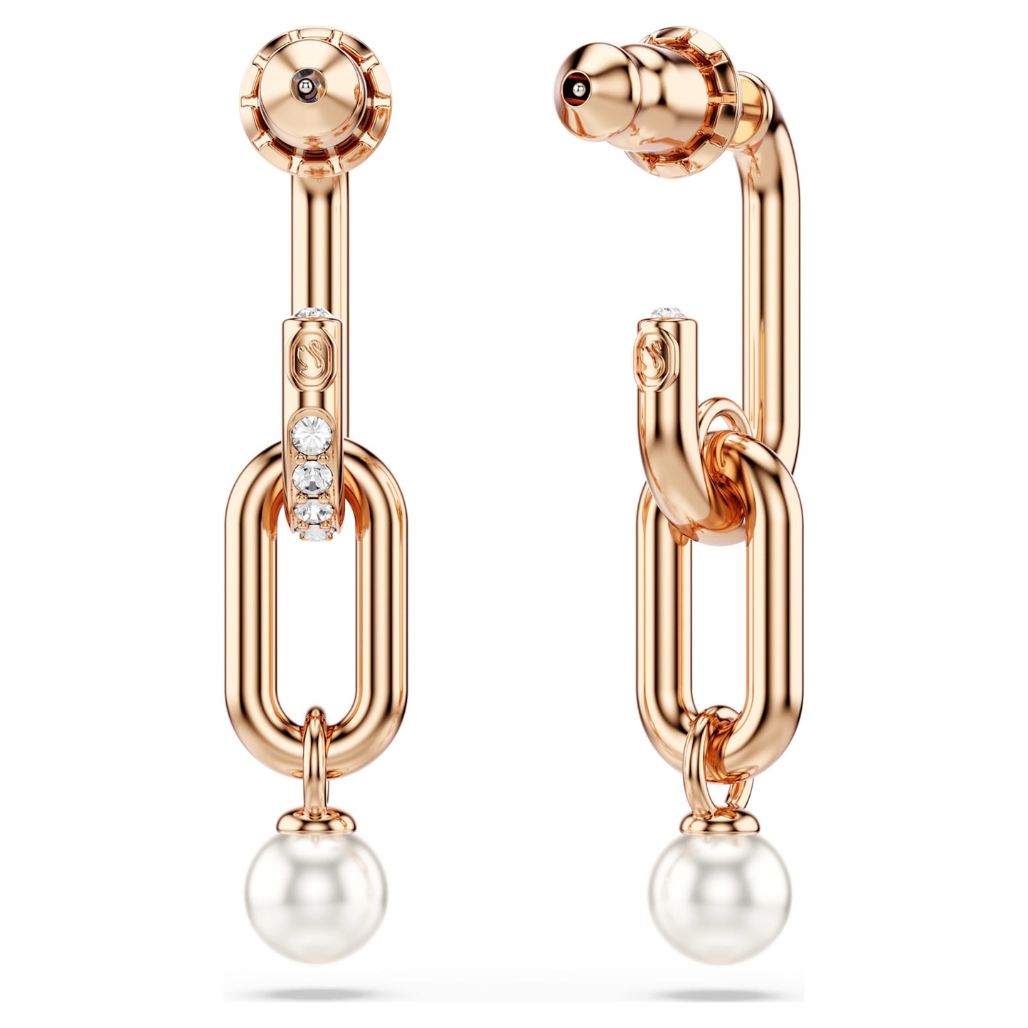 CONSTELLA DROP EARRINGS - WHITE, ROSE-GOLD