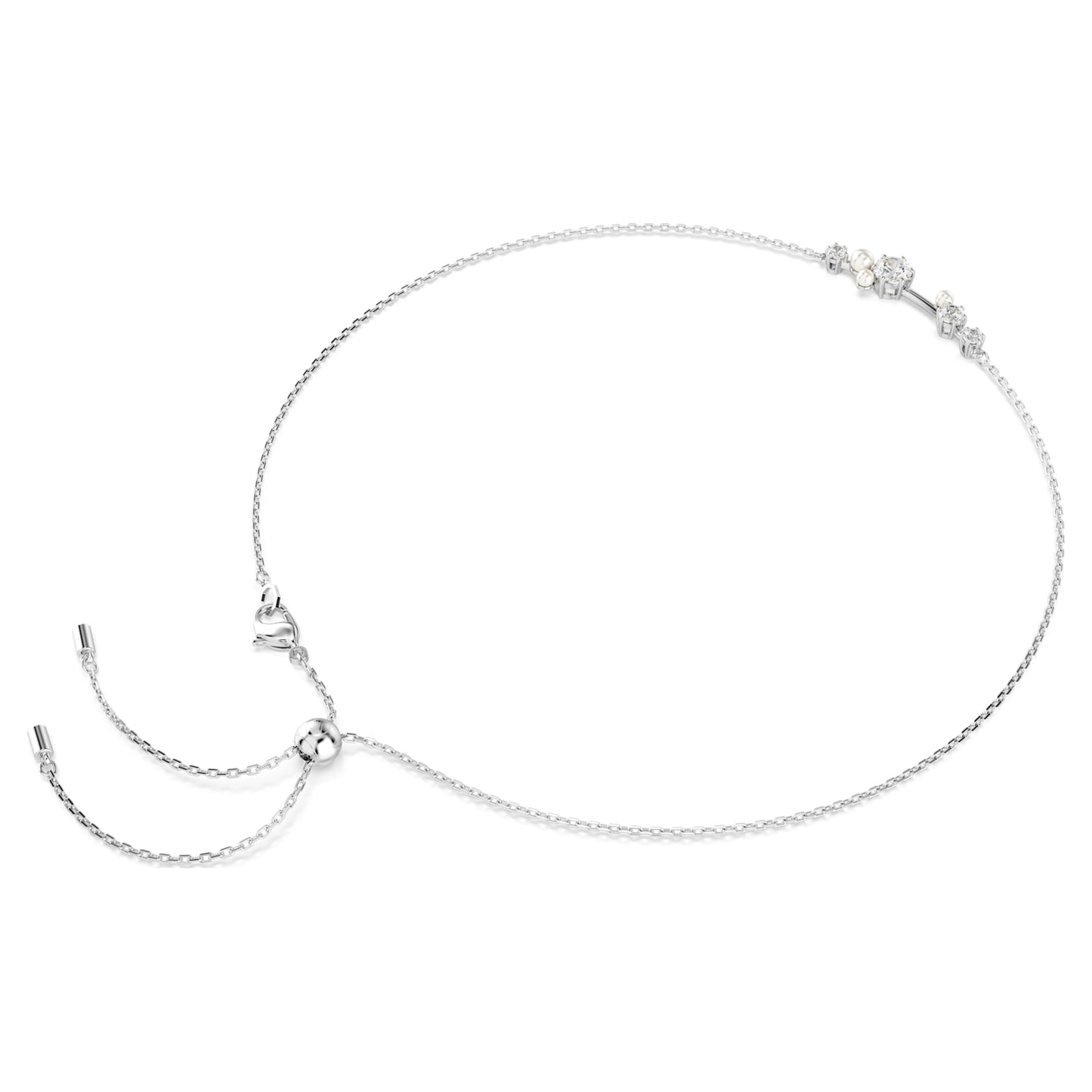 CONSTELLA NECKLACE - WHITE, RHODIUM