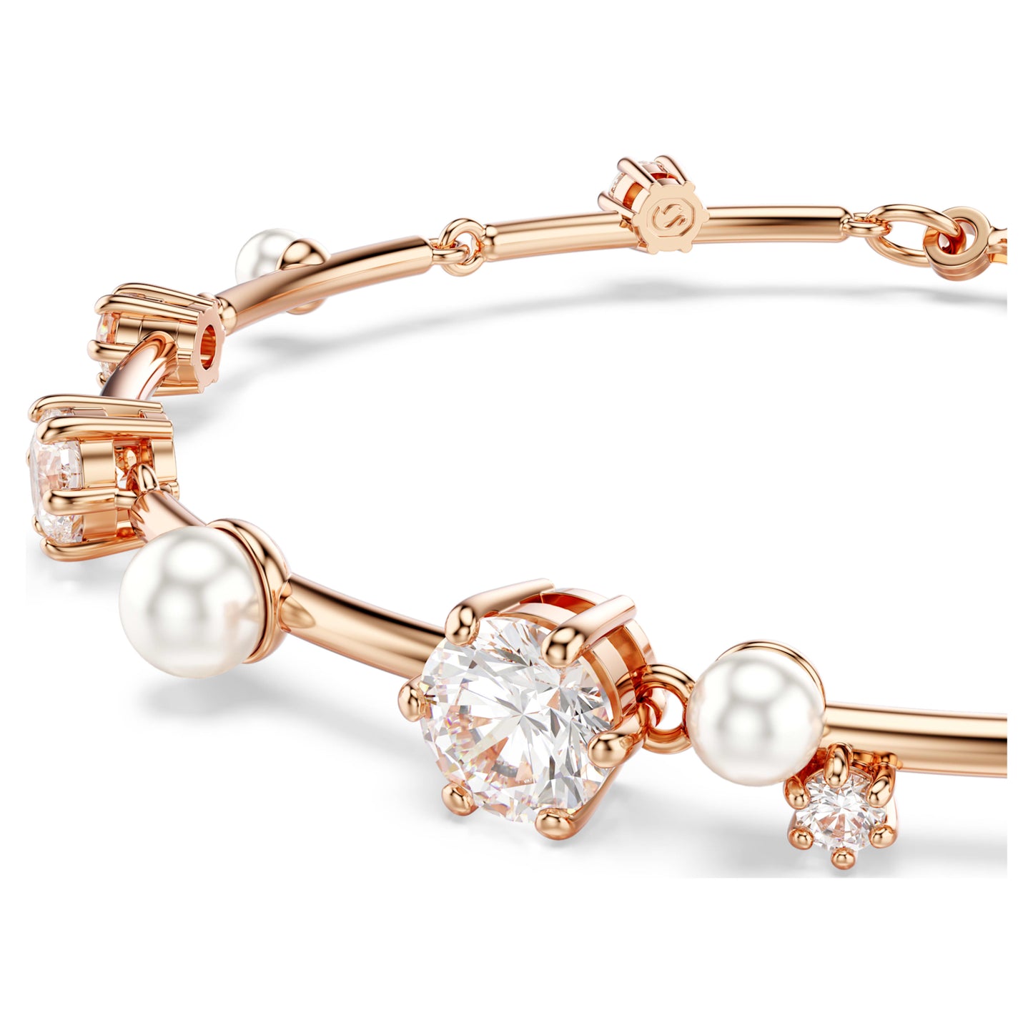 CONSTELLA BRACELET TENNIS - WHITE, ROSE-GOLD