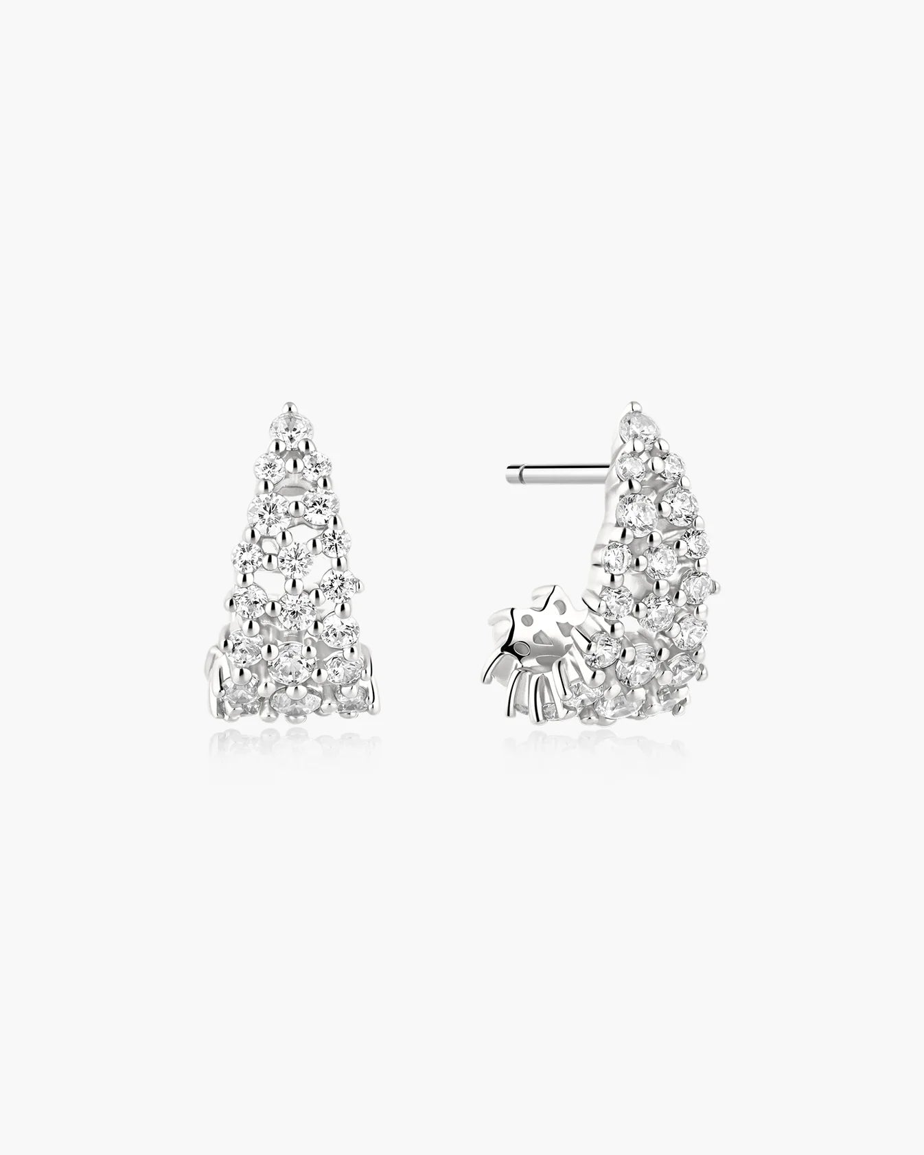 FAIRY OPENWORK CURVED HOOP EARRINGS