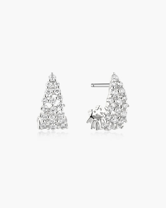 FAIRY OPENWORK CURVED HOOP EARRINGS