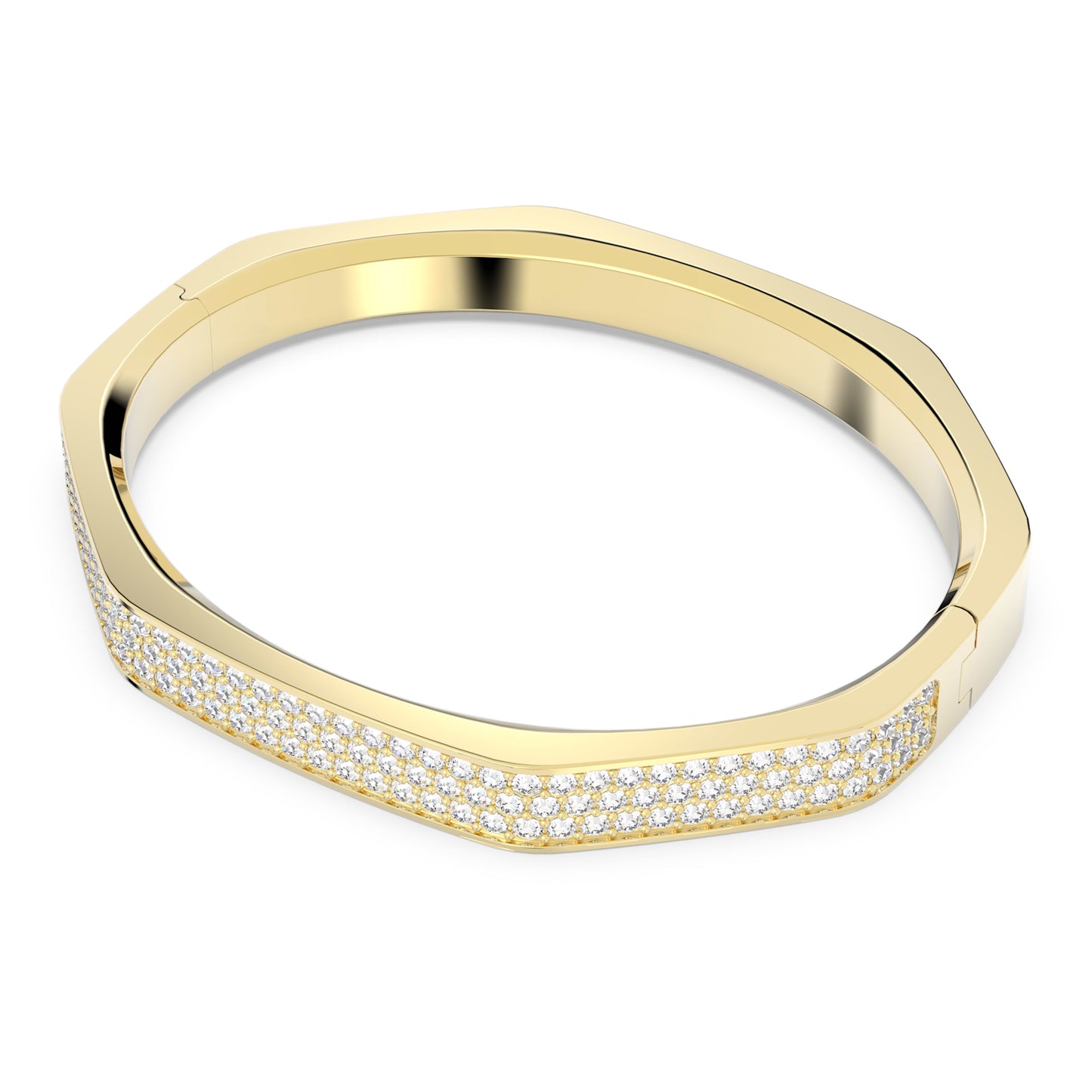 DEXTERA BANGLE OCTAGON - WHITE, GOLD