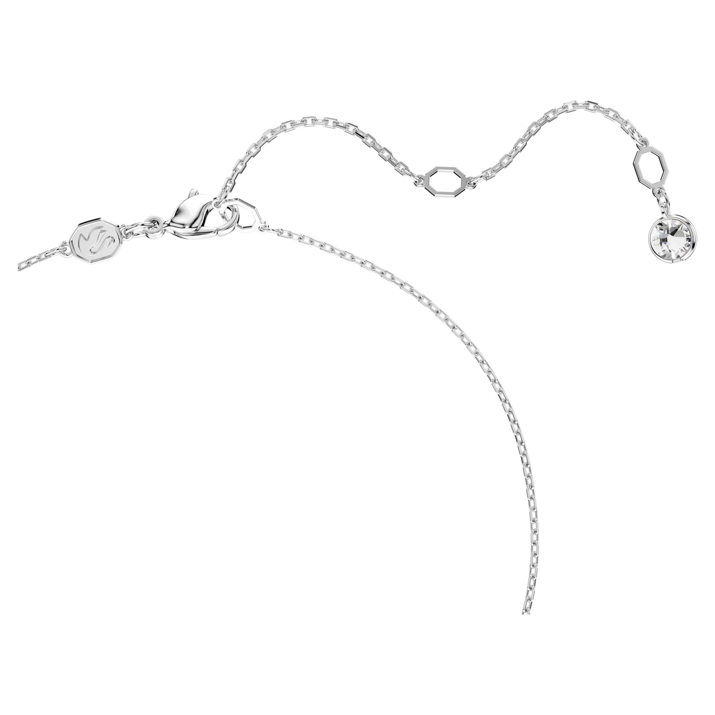 DEXTERA PENDANT SPHERE & CUBE - WHITE, RHODIUM