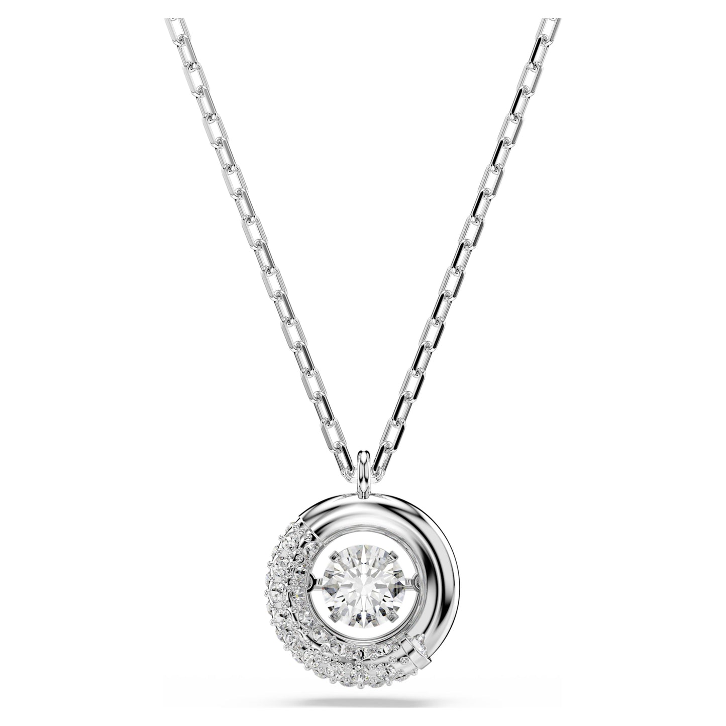 DEXTERA PENDANT - WHITE, RHODIUM