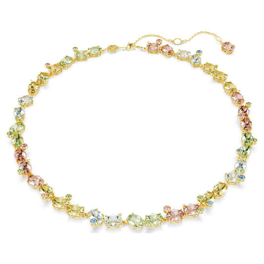 GEMMA TENNIS NECKLACE - MULTICOLOURED, GOLD