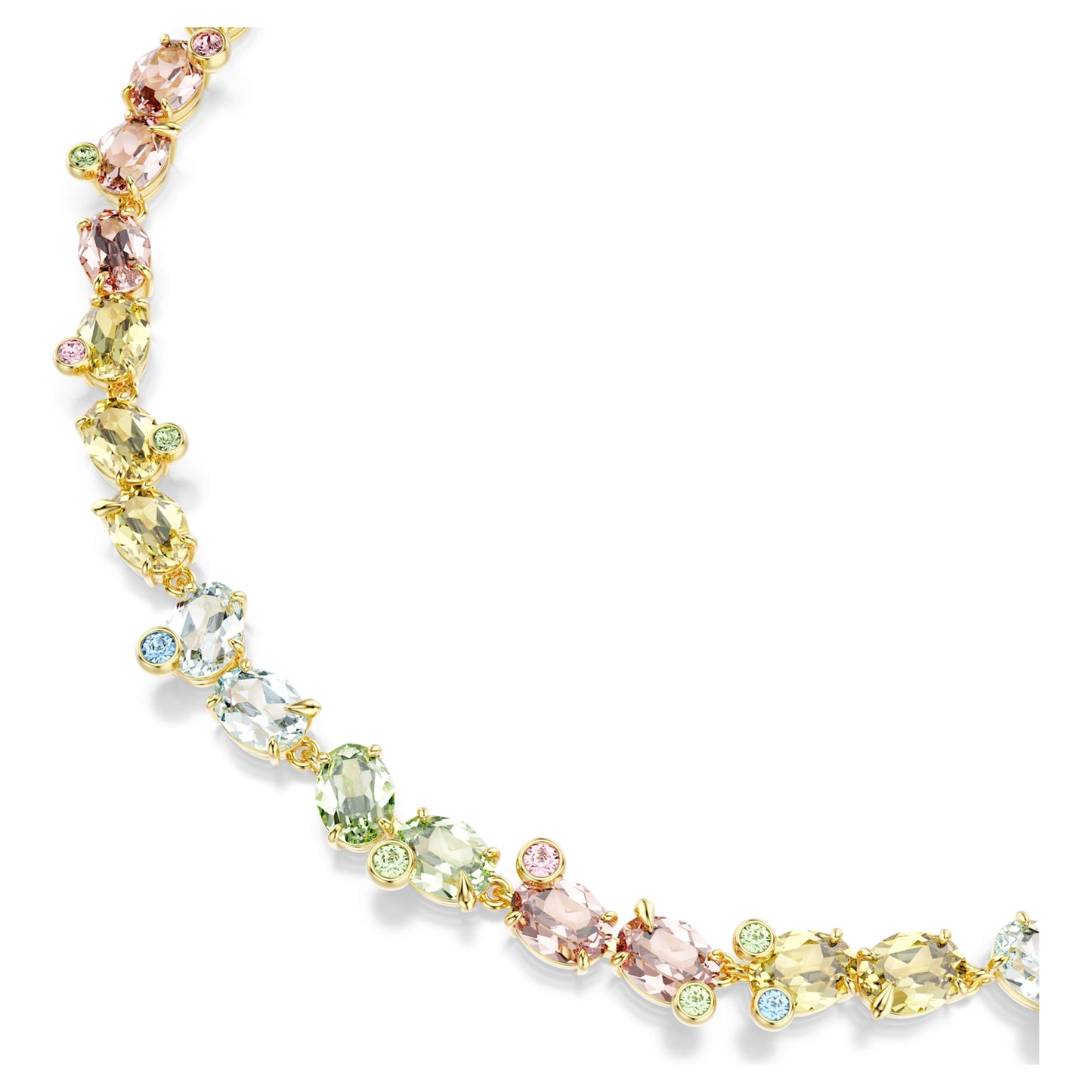 GEMMA TENNIS NECKLACE - MULTICOLOURED, GOLD