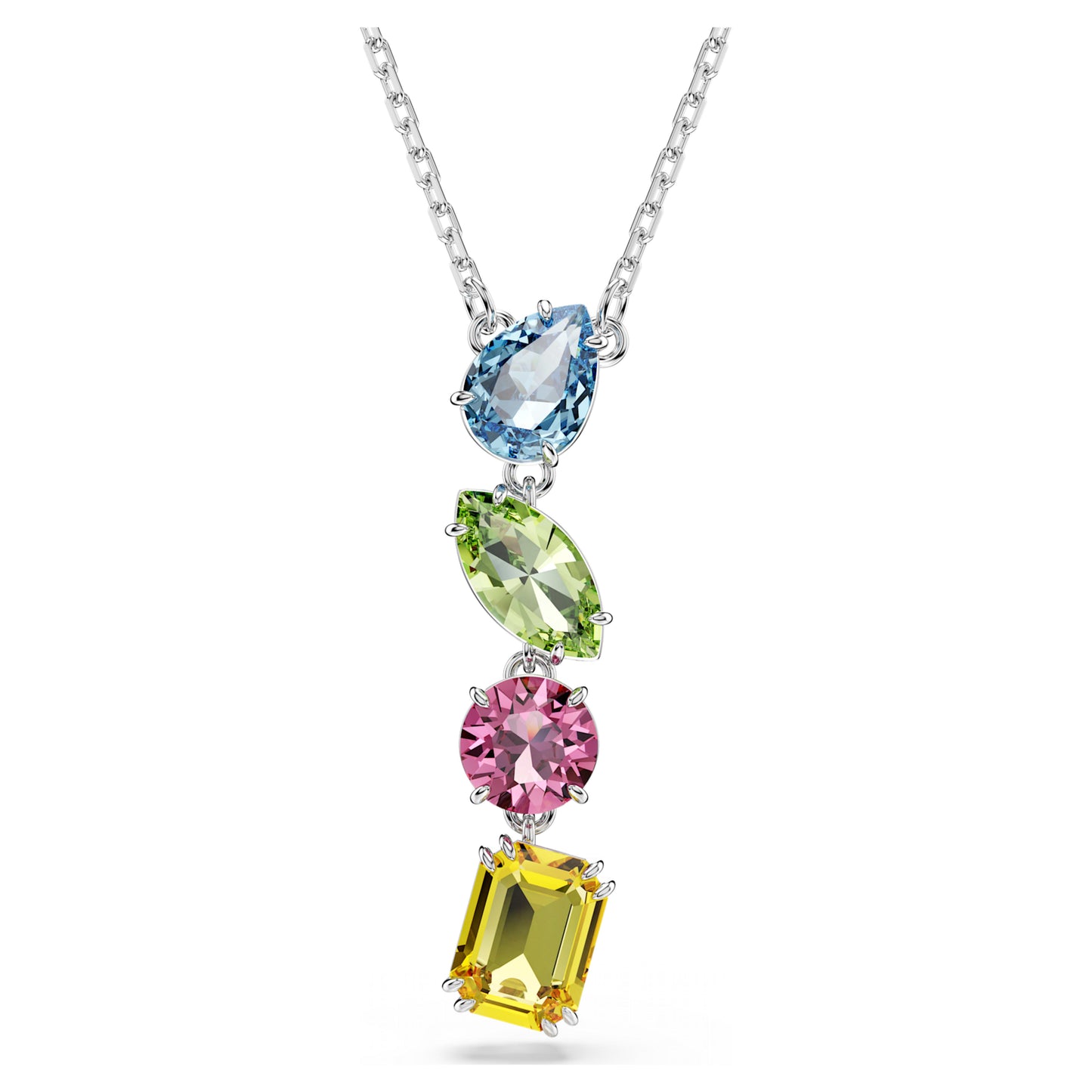 GEMMA Y PENDANT - MULTICOLOUR, RHODIUM