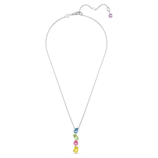 GEMMA Y PENDANT - MULTICOLOUR, RHODIUM