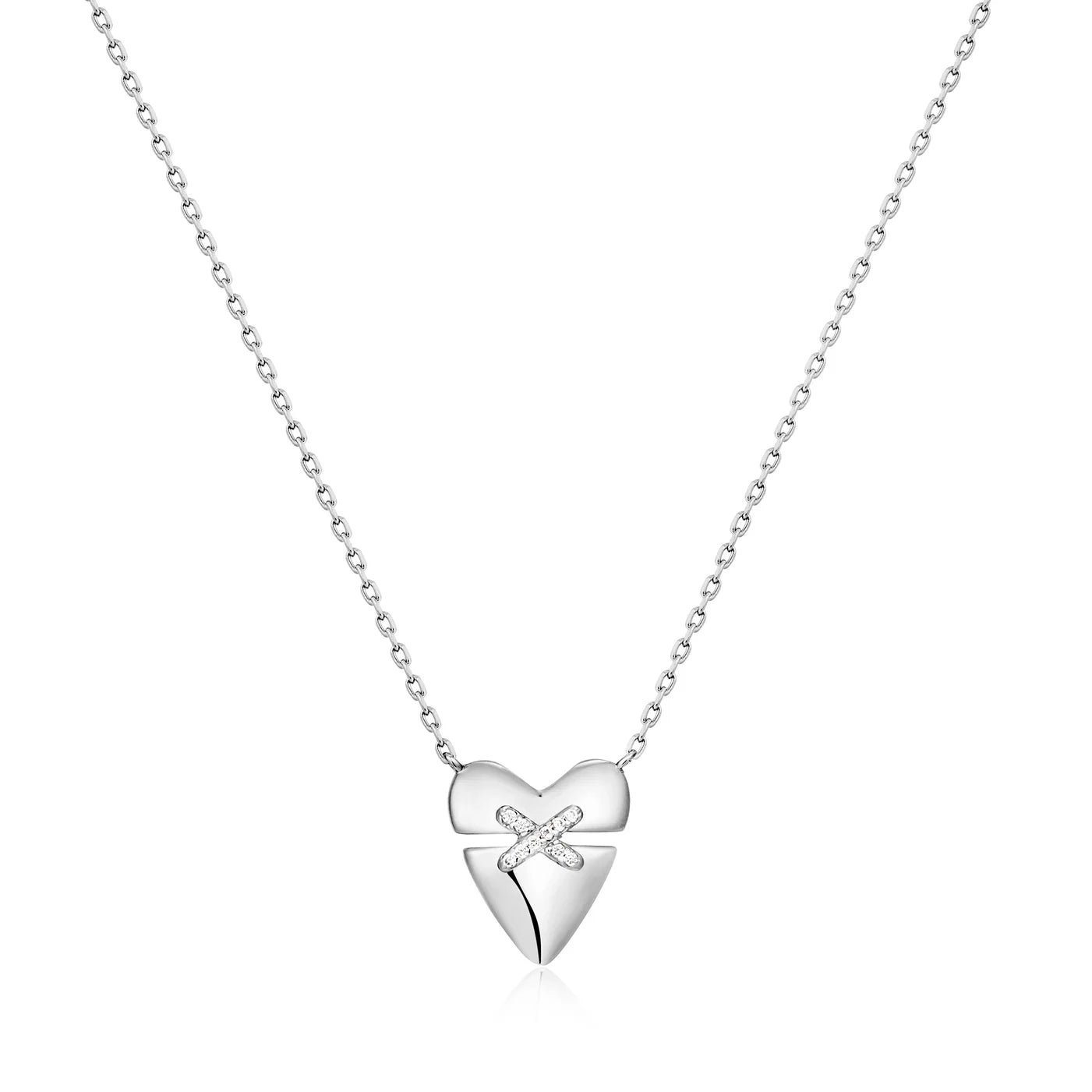 TWINKLE HEART KISS PAVE NECKLACE