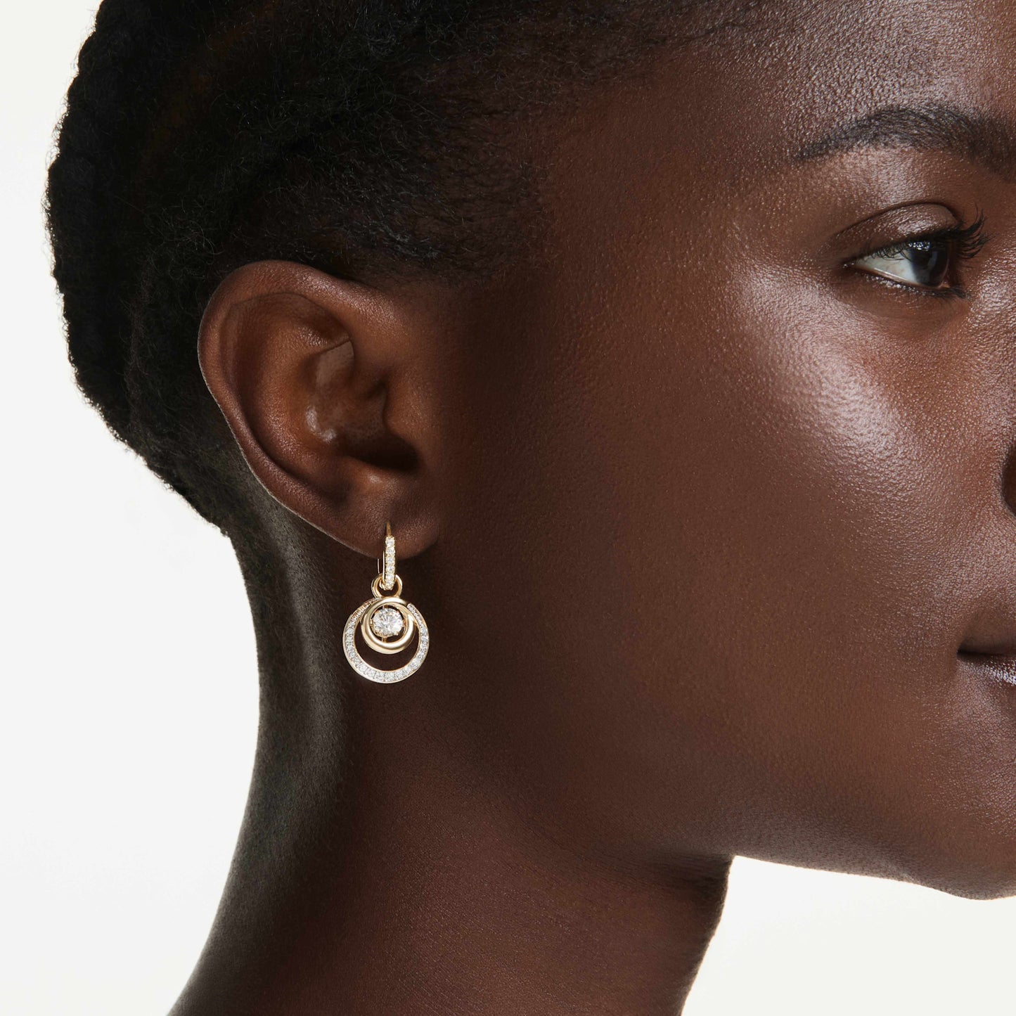 HYPERBOLA DROP EARRINGS - WHITE, GOLD