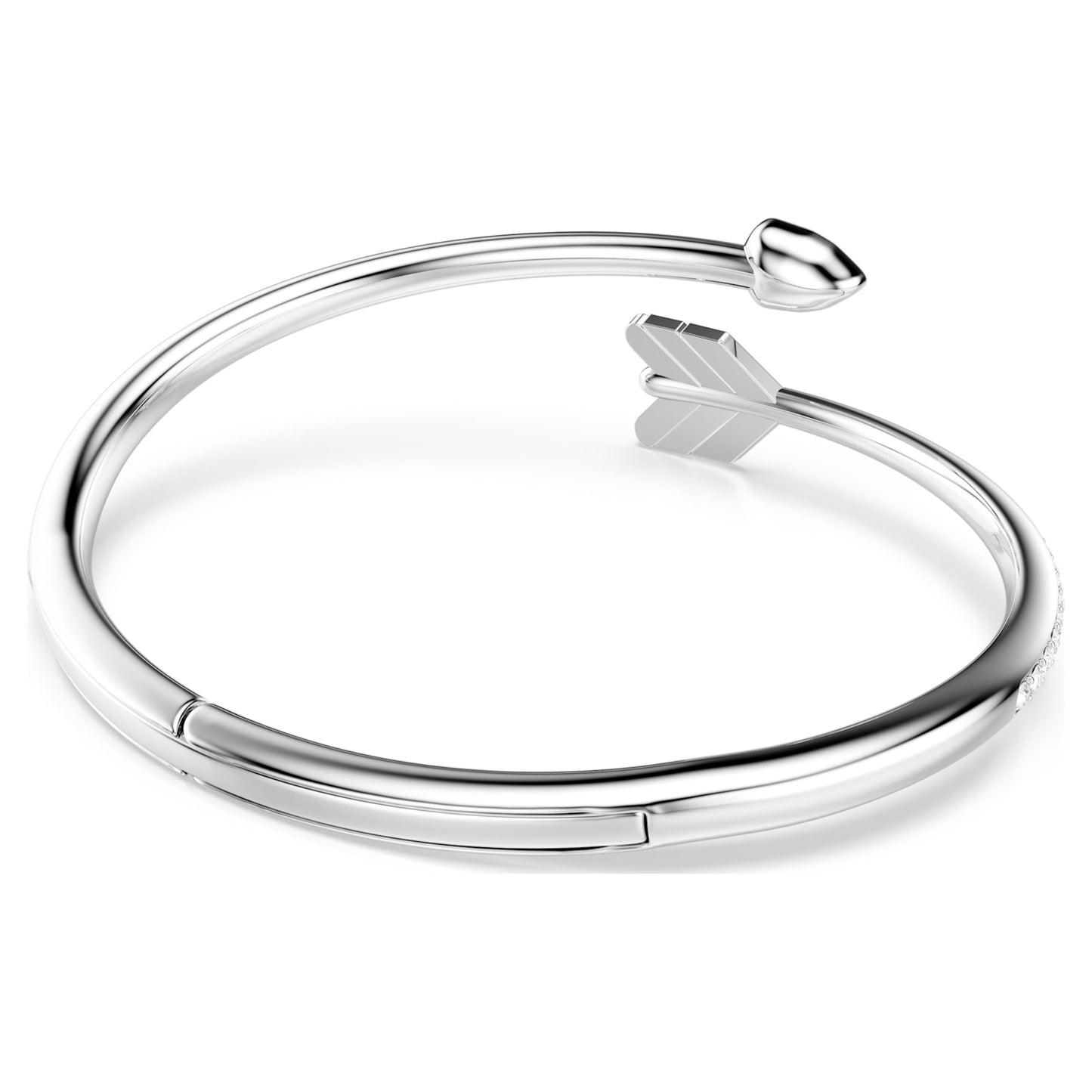 IDYLLIA BANGLE ARROW - WHITE, RHODIUM