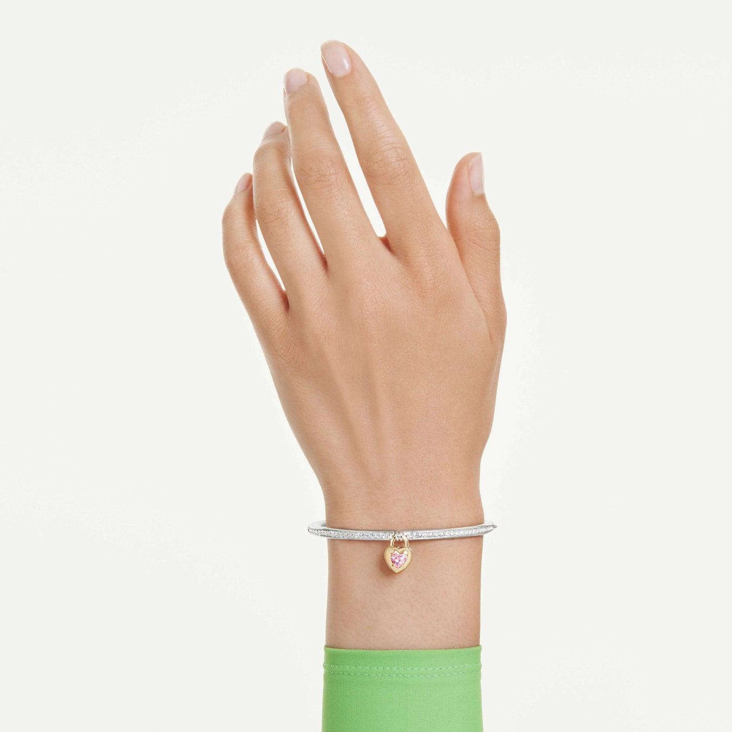 IDYLLIA BANGLE HEART - PINK, MIXED-METAL