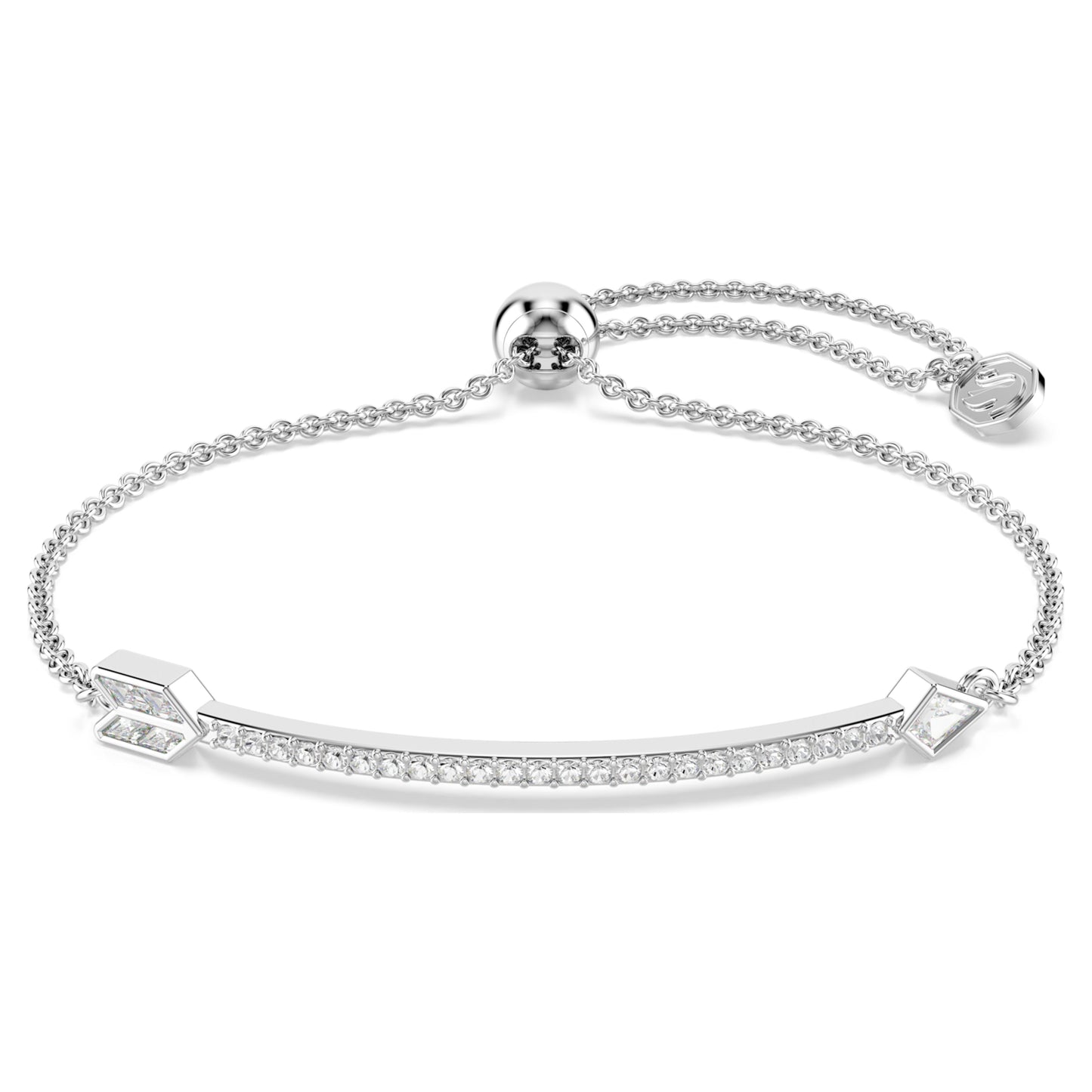 IDYLLIA BRACELET ARROW - WHITE, RHODIUM