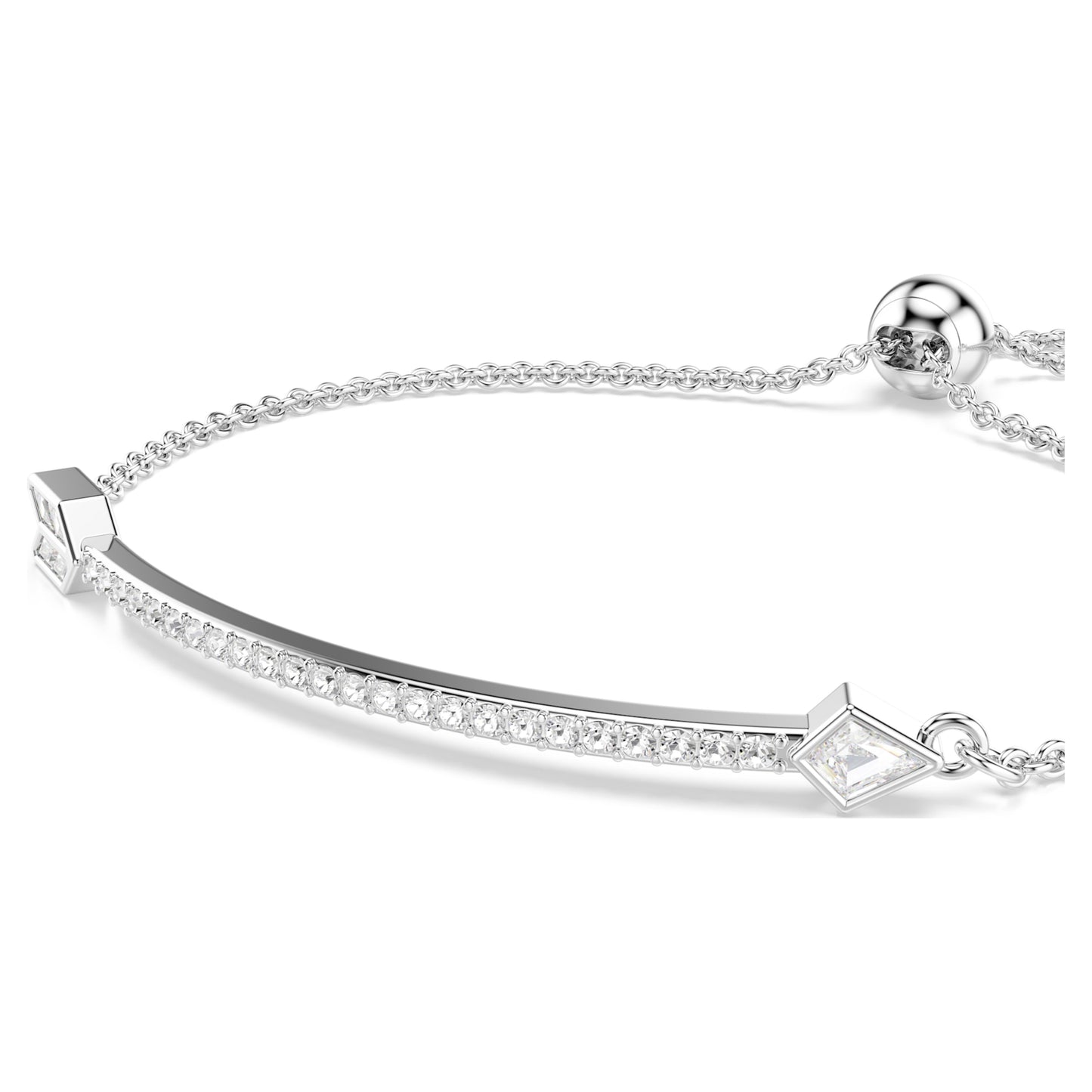 IDYLLIA BRACELET ARROW - WHITE, RHODIUM