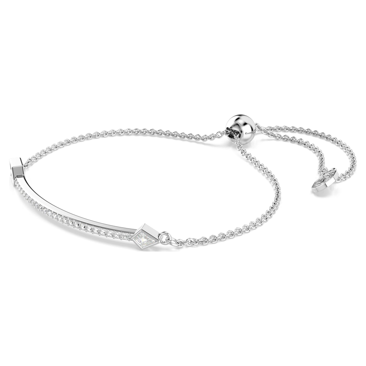 IDYLLIA BRACELET ARROW - WHITE, RHODIUM