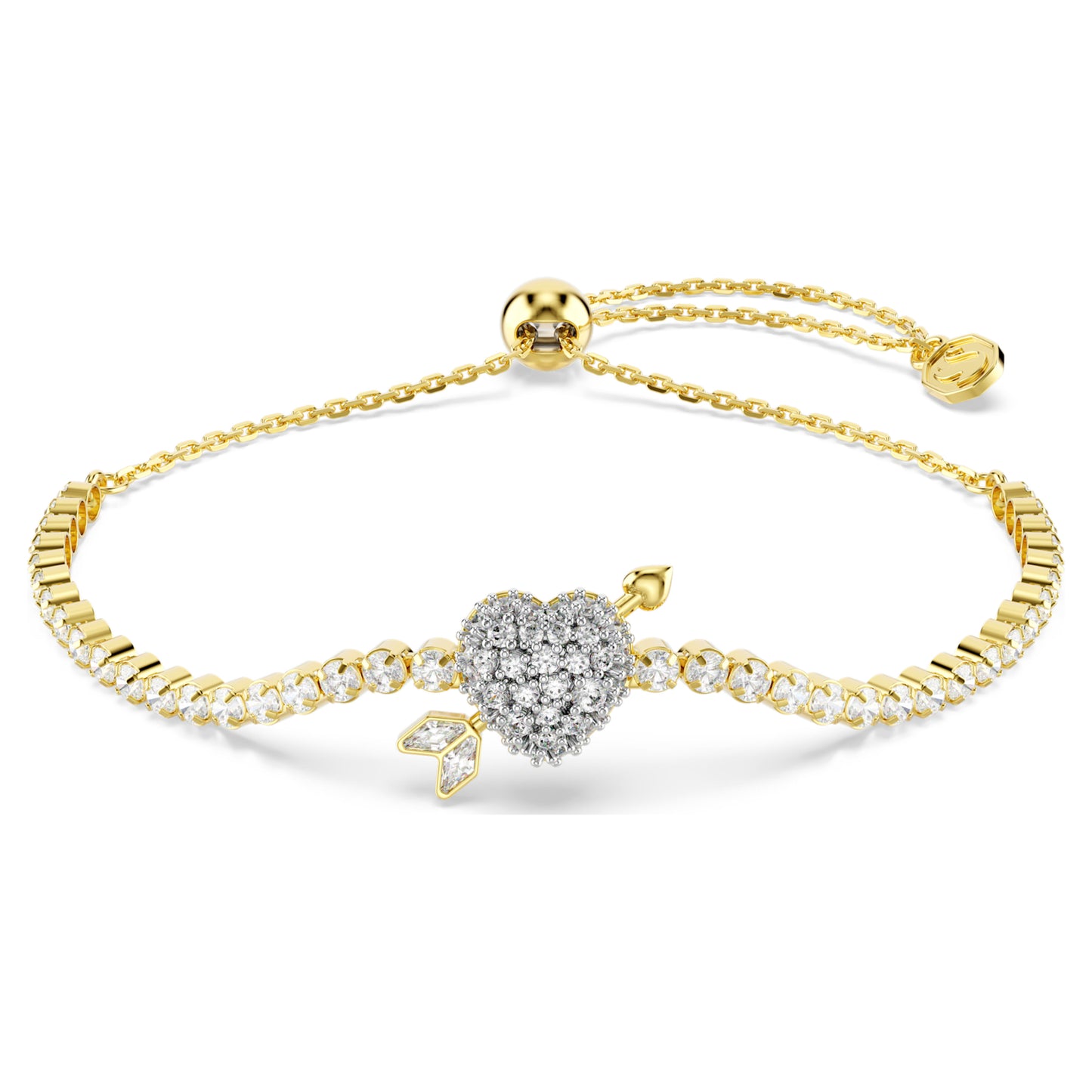 IDYLLIA BRACELET HEART W ARROW - WHITE, GOLD