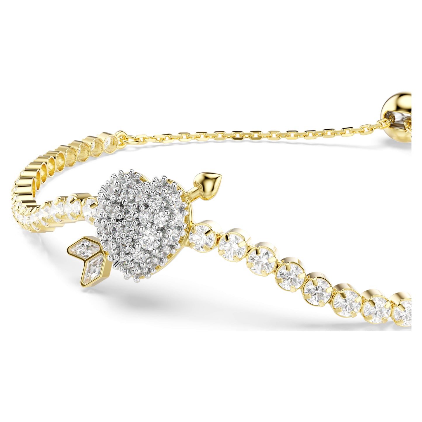 IDYLLIA BRACELET HEART W ARROW - WHITE, GOLD