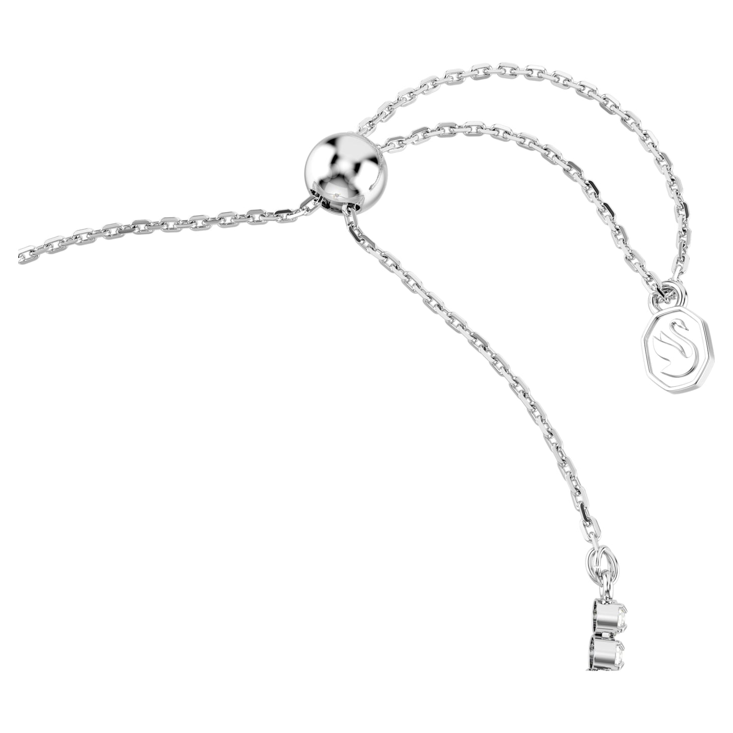 IDYLLIA BRACELET HEART W ARROW - WHITE, RHODIUM