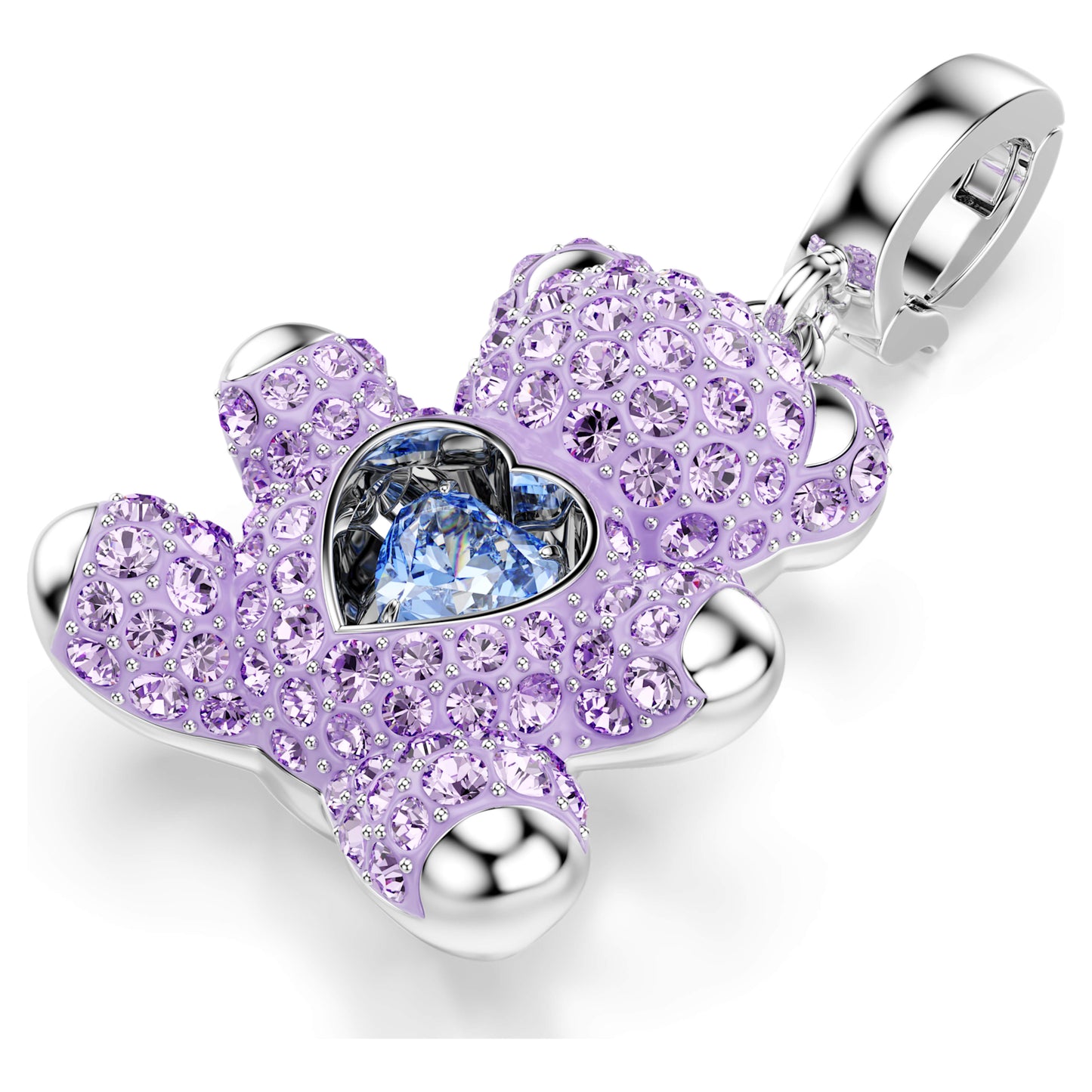 IDYLLIA CHARM TEDDY - PURPLE, RHODIUM