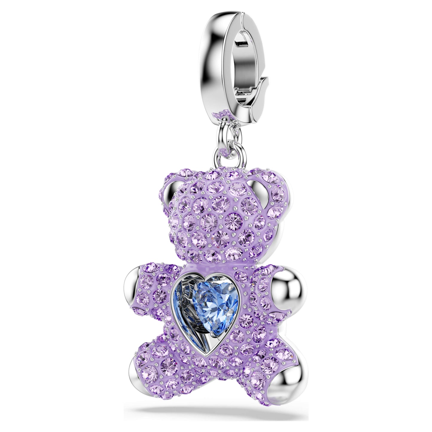 IDYLLIA CHARM TEDDY - PURPLE, RHODIUM