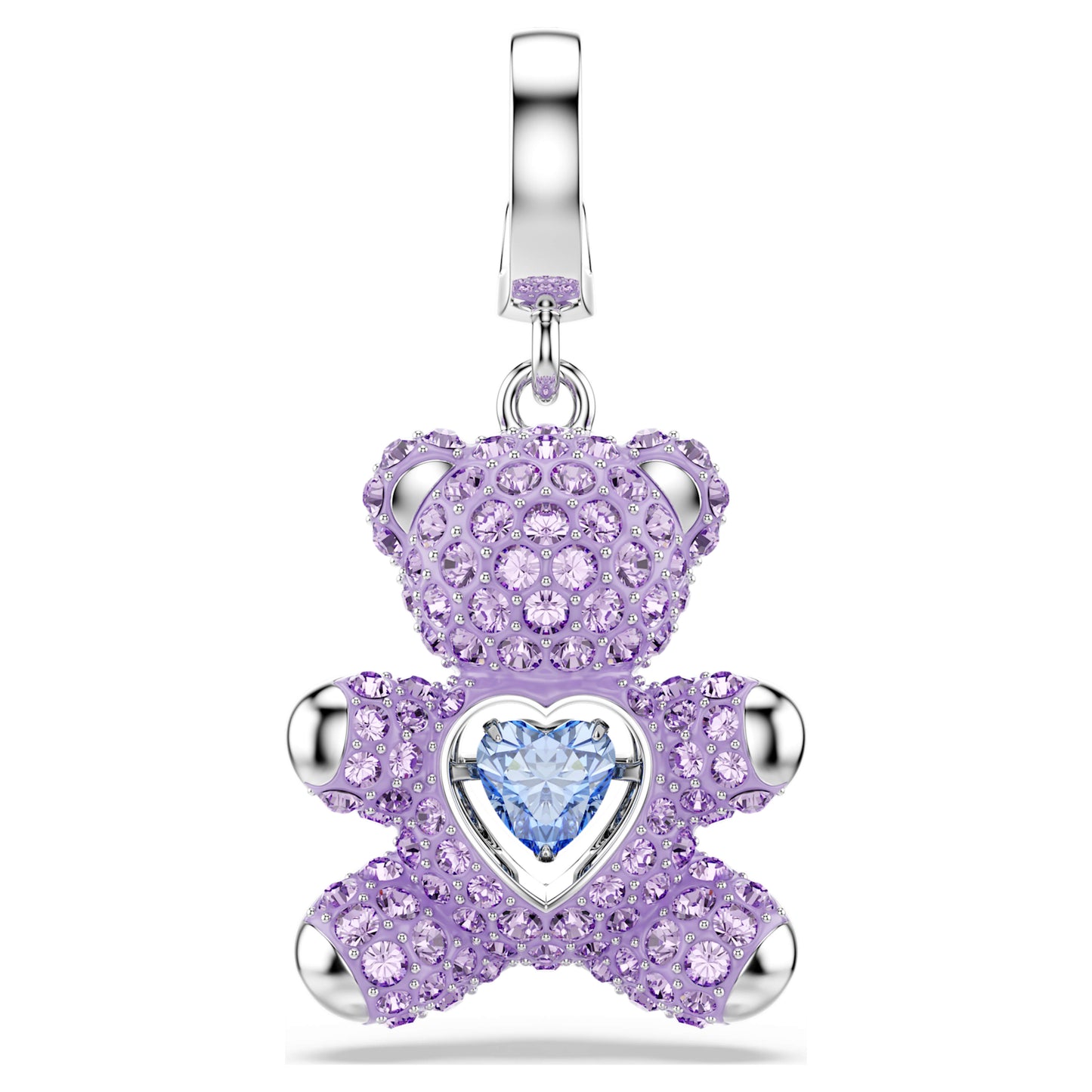 IDYLLIA CHARM TEDDY - PURPLE, RHODIUM
