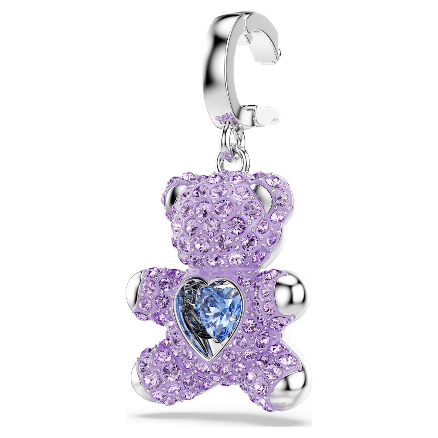 IDYLLIA CHARM TEDDY - PURPLE, RHODIUM